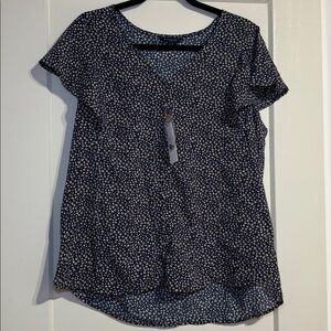 DENVER HAYES | NWT Cap Sleeve Buttondown Blouse size Large